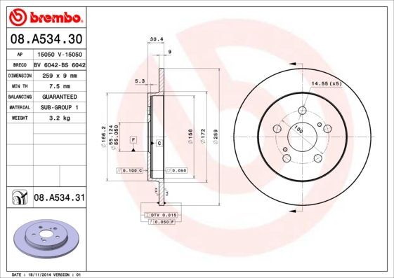 Brembo 08.A534.30