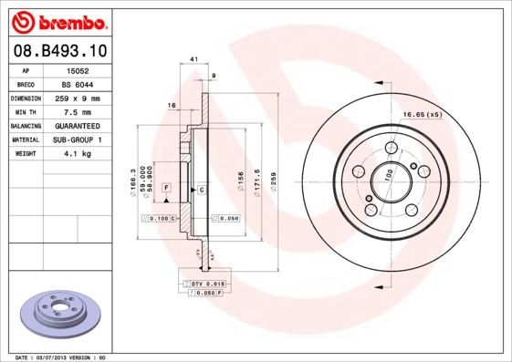 Brembo 08.B493.10