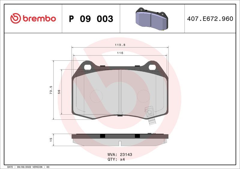 Brembo P09003