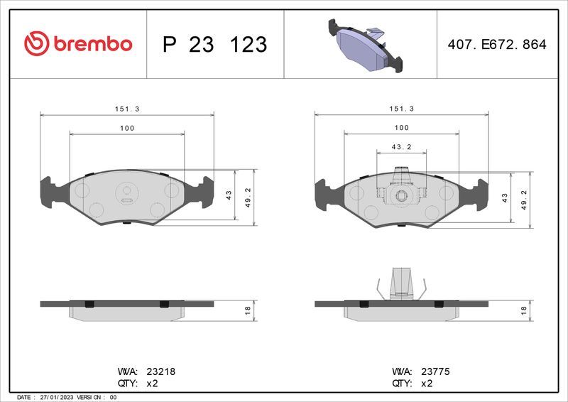 Brembo P23123