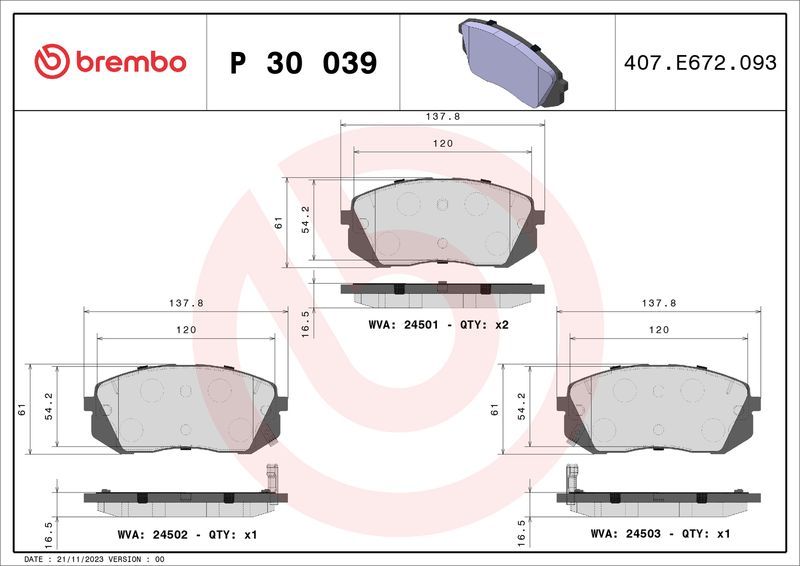 Brembo P30039