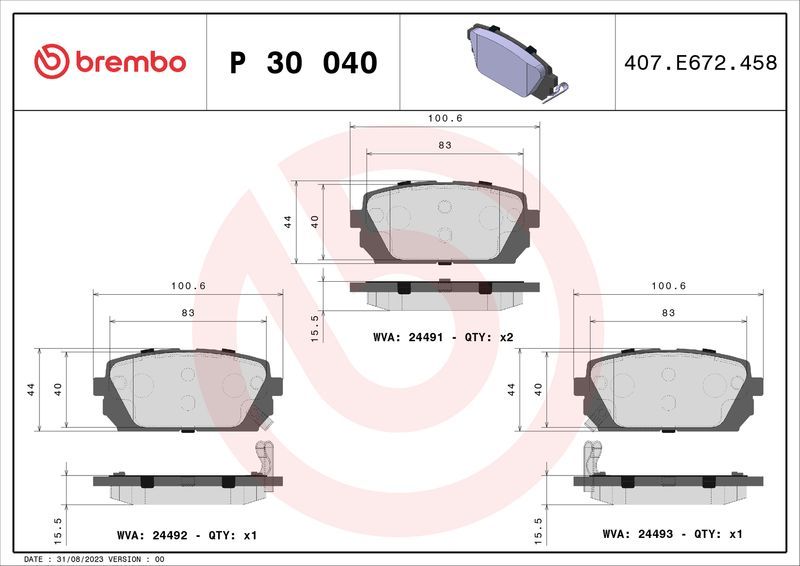 Brembo P30040