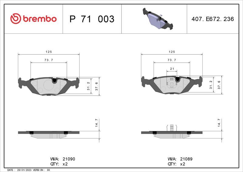 Brembo P71003