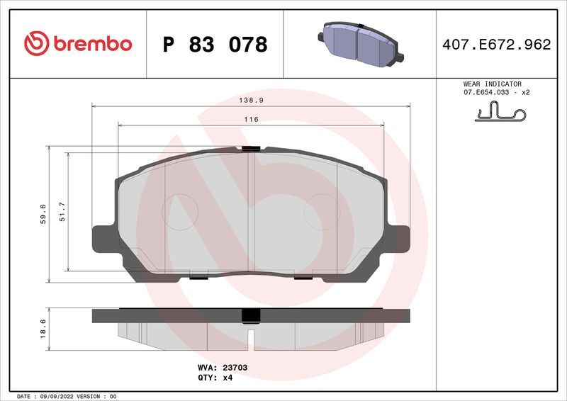 Brembo P83078