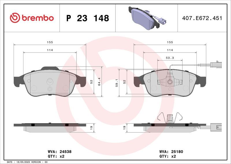 Brembo P23148