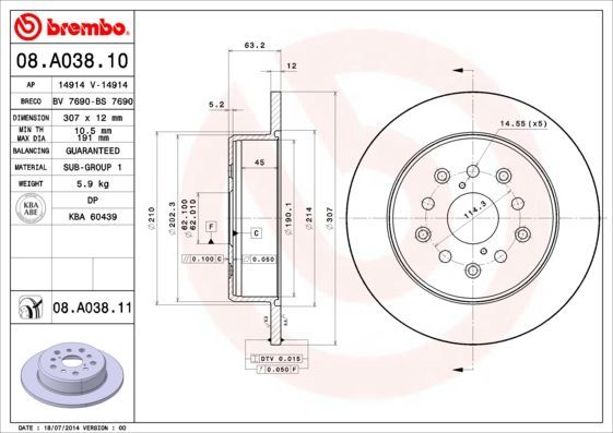 Brembo 08.A038.10