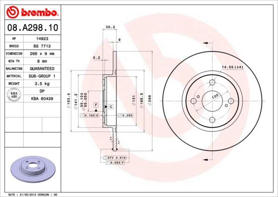 Brembo 08.A298.10