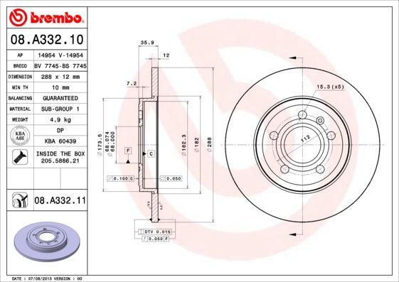Brembo 08.A332.10