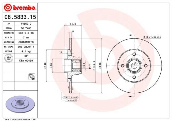 Brembo 08.5833.15