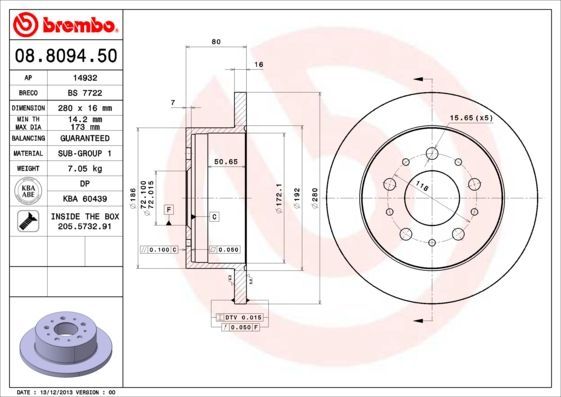 Brembo 08.8094.50