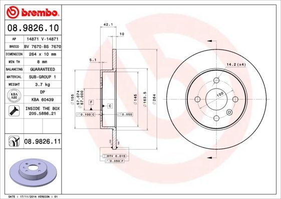 Brembo 08.9826.10