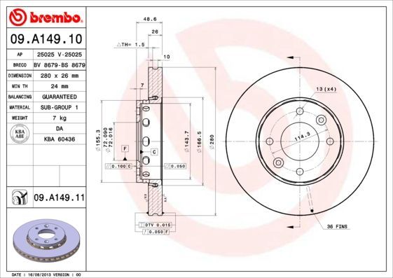 Brembo 09.A149.10