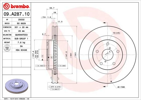 Brembo 09.A287.10