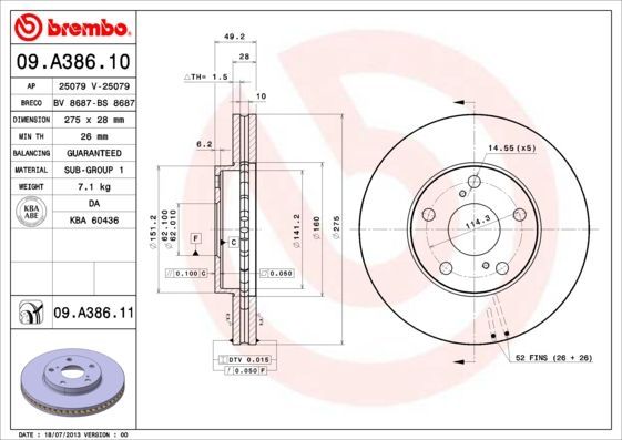 Brembo 09.A386.10