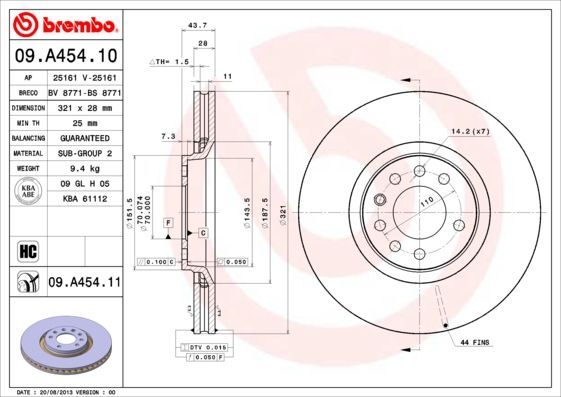 Brembo 09.A454.10