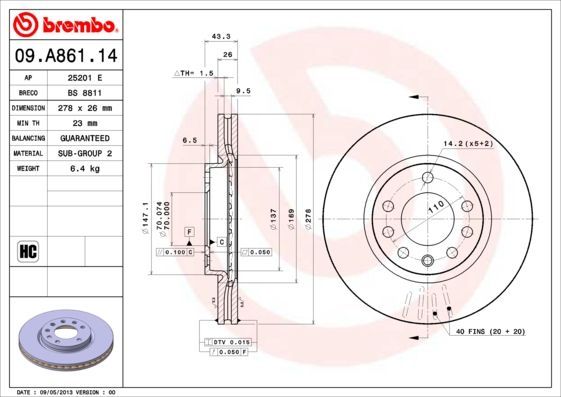 Brembo 09.A861.14