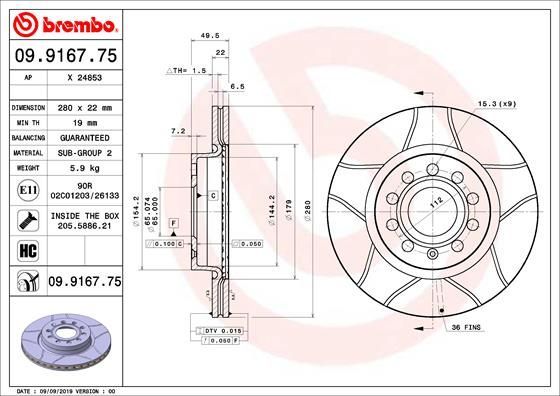 Brembo 09.9167.75