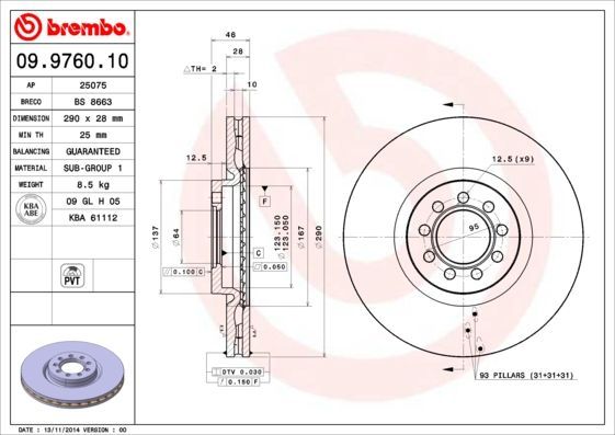 Brembo 09.9760.10