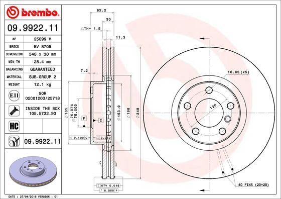 Brembo 09.9922.11