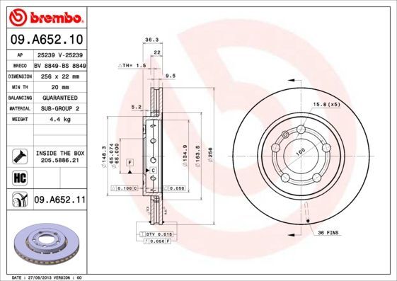 Brembo 09.A652.11