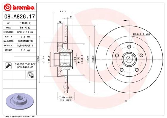 Brembo 08.A826.17
