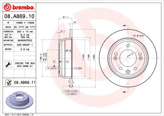 Brembo 08.A869.10