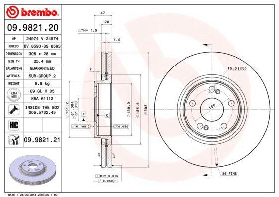 Brembo 09.9821.21