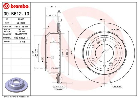 Brembo 09.B612.10