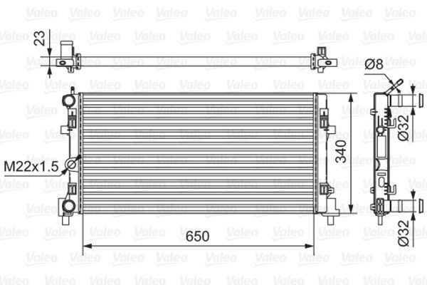 Valeo 701522 - Chladič vody -
