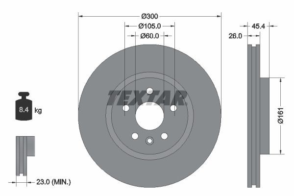 Textar 92277203 - Brzdový kotúč -