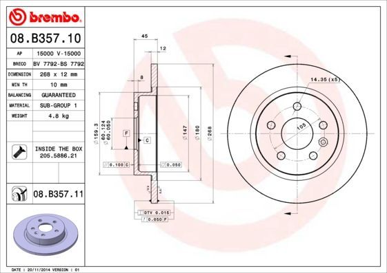 Brembo 08.B357.11