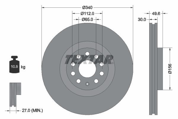 Textar 92229805 - Brzdový kotúč -
