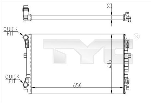TYC 737-0071-R - Chladič vody -