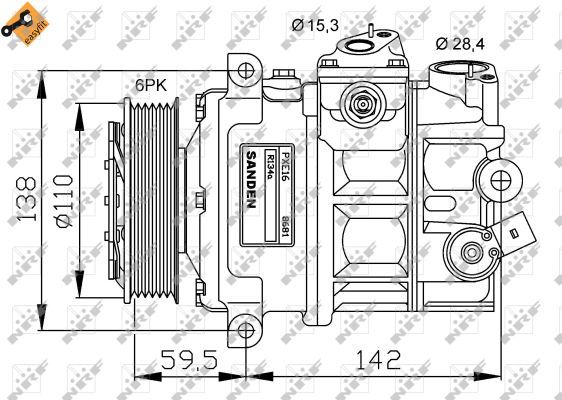 NRF 32147G - Kompresor -
