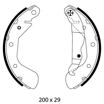 Textar 91058100 - Brzdové čeľuste -