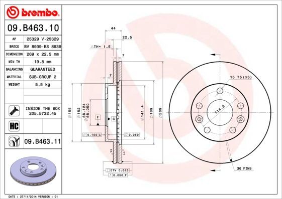 Brembo 09.B463.11