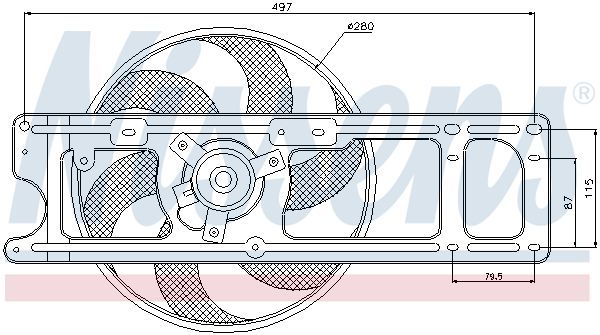 Nissens 85597 - Ventilátor motora -
