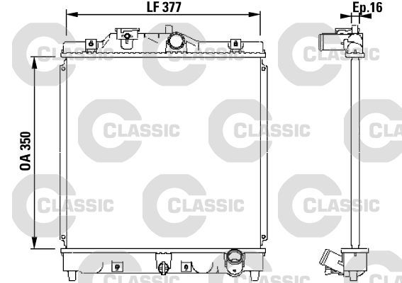 Valeo 231434 - Chladič vody -