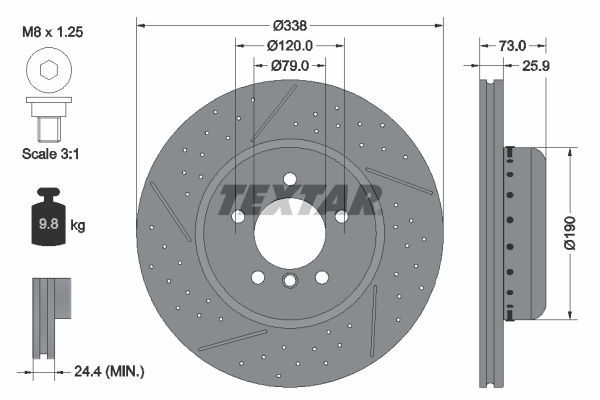 Textar 92266925 - Brzdový kotúč -