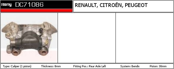 Remy DC71086 - Brzdový strmeň -