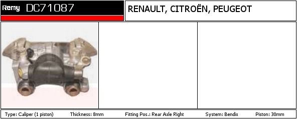 Remy DC71087 - Brzdový strmeň -
