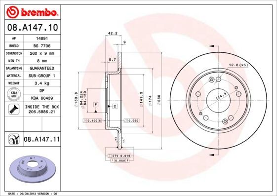 Brembo 08.A147.11