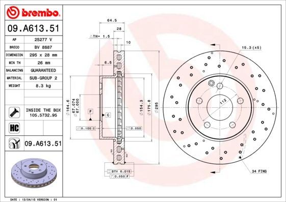 Brembo 09.A613.51