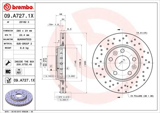 Brembo 09.A727.1X