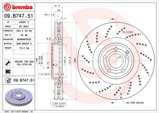 Brembo 09.B747.51