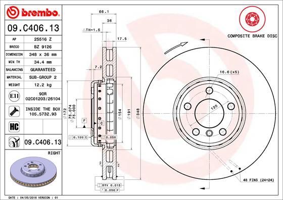 Brembo 09.C406.13