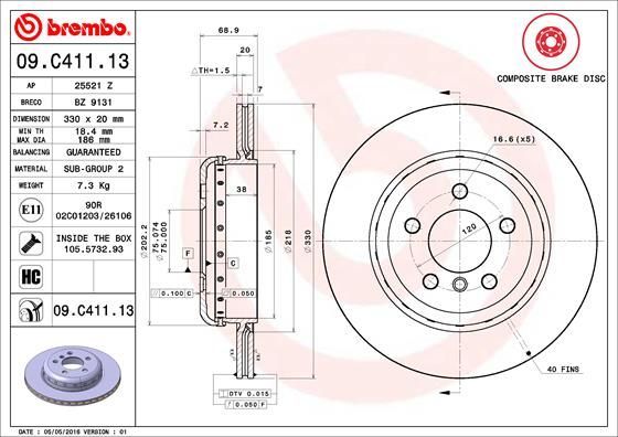 Brembo 09.C411.13