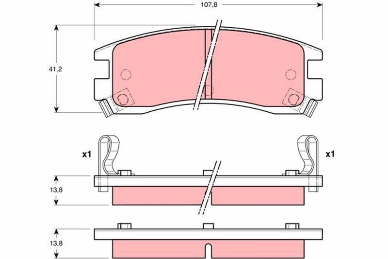 TRW GDB4042 - Brzdové platničky -