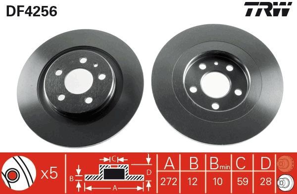 TRW DF4256 - Brzdový kotúč -