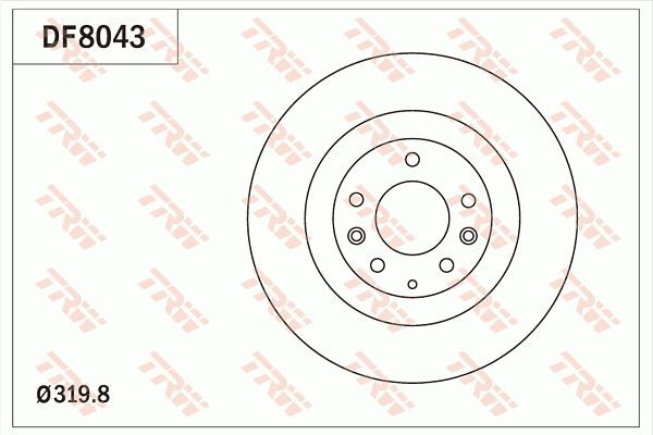 TRW DF8043 - Brzdový kotúč -